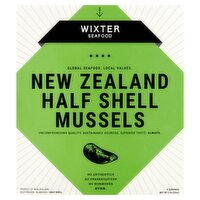 Wixter Seafood New Zealand Half Shell Mussels, 2 lb, 2 Pound