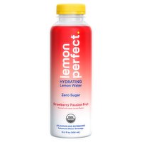 Lemon Perfect Zero Sugar Strawberry Passion Fruit Enhanced Water Beverage, 15.2 fl oz