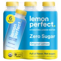 Lemon Perfect Zero Sugar Original lemon Hydrating Lemon Water, 15.2 fl oz, 6 count