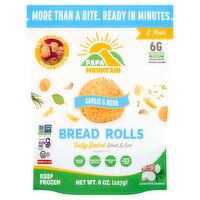 Papa Mountain Garlic & Herb Bread Rolls, 8 count, 8 oz
