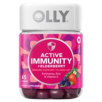 Olly Berry Brave Active Immunity + Elderberry Gummies Dietary Supplement, 45 count