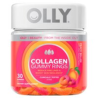 Olly Peach Bellini Collagen Gummy Rings Gummies, 30 count