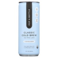 Pop & Bottle Classic Cold Brew Oat Milk Latte, 8 fl oz