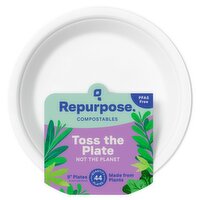 Repurpose Compostables 9" Plates, 44 count