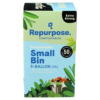 Repurpose Compostables 3-Gallon Extra Strong Small Bin Bags, 50 count