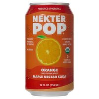 Nekter Pop Orange Maple Nectar Soda, 12 fl oz
