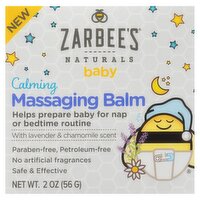 Zarbee's Baby Calming Massaging Balm with Lavender & Chamomile Scent, 2 oz