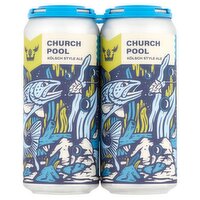 Brewery Legitimus Church Pool Kölsch Style Ale, 1 pint, 4 count