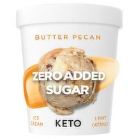 Keto Pint Zero Added Sugar Butter Pecan Ice Cream, 1 pint