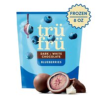 Trü Frü Dark + White Chocolate Frozen Fresh Blueberries, 8 oz