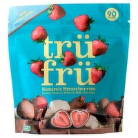 Trü Frü Nature's Strawberries in White & Milk Chocolate, 8 oz