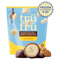 Trü Frü Peanut Butter + Dark Chocolate Frozen Fresh Bananas, 8 oz, 8 Ounce