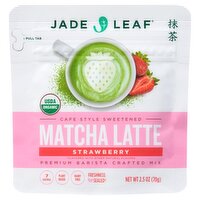Jade Leaf Cafe Style Sweetened Strawberry Matcha Latte Premium Barista Crafted Mix, 2.5 oz