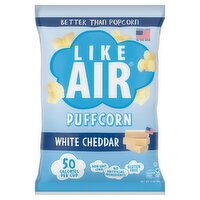 Like Air White Cheddar Puffcorn, 4 oz, 4 Ounce