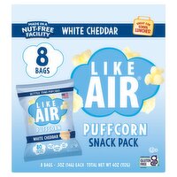 Like Air White Cheddar Puffcorn Snack Pack, .5 oz, 8 count