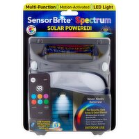 Sensor Brite Spectrum Solar Powered Multi-Function Motion-Activated LED Light, 1 Each