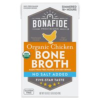 Bonafide Provisions No Salt Added Organic Chicken Bone Broth, 16.9 oz