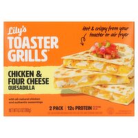 Lily's Toaster Grills Chicken & Four Cheese Quesadilla, 2 count, 6.3 oz
