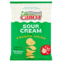 Cabot Sour Cream & French Onion Rustic Ridge Cut Potato Chips, 7 oz