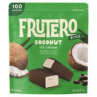 Frutero Bites Coconut Ice Cream Bites, 6 count, 6 fl oz