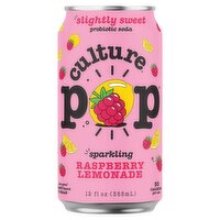Culture Pop Sparkling Raspberry Lemonade Soda, 12 fl oz