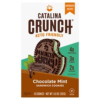 Catalina Crunch Keto Friendly Chocolate Mint Sandwich Cookies, 16 count, 6.8 oz