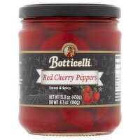 Botticelli Red Cherry Peppers, 15.8 oz, 15.8 Ounce