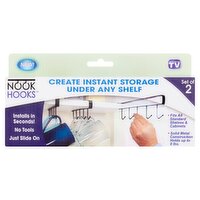 Nook Hooks Under Cabinet Hooks, 2 count