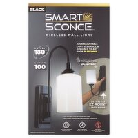 Smart Sconce Black Wireless Wall Light, 1 Each