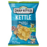 Deep River Snacks Sea Salt & Vinegar Flavored Kettle Cooked Potato Chips, 5.5 oz