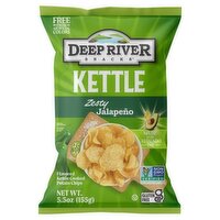 Deep River Snacks Zesty Jalapeño Flavored Kettle Cooked Potato Chips, 5.5 oz