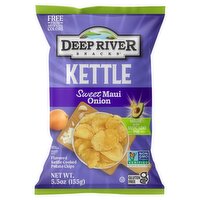 Deep River Snacks Sweet Maui Onion Flavored Kettle Cooked Potato Chips, 5.5 oz
