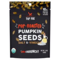 Top Fox Pop Roasted Salt & Vinegar Pumpkin Seeds, 3.5 oz, 3.5 Ounce