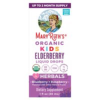 MaryRuth's Organic Kids Elderberry Liquid Drops Herbals Dietary Supplement, 4+ years, 1 fl oz