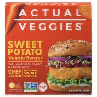 Actual Veggies Sweet Potato Veggie Burger, 4 count, 12 oz