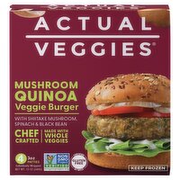 Actual Veggies Mushroom Quinoa Veggie Burger, 4 count, 12 oz