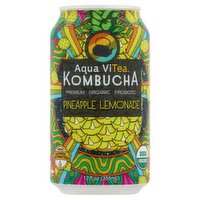 Aqua ViTea Pineapple Lemonade Kombucha, 12 fl oz, 12 Fluid ounce