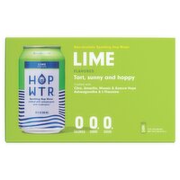 Hop Wtr Lime Sparkling Hop Water, 12 oz, 6 count