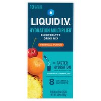 Liquid I.V. Hydration Multiplier Tropical Punch Electrolyte Drink Mix, 0.56 oz, 10 count