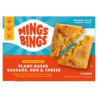 MingsBings Plant-Based Sausage, Egg & Cheese Breakfast Bings, 2 count, 8.8 oz