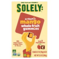 Solely Organic Mango Whole Fruit Gummies, 0.7 oz, 5 count