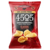 4505 Classic Chili & Salt Chicharrones Fried Pork Rinds, 3 oz