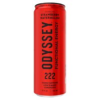 Odyssey 222 Sparkling Strawberry Watermelon Functional Energy Drink, 12 fl oz