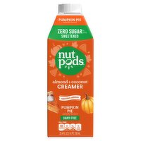nutpods Pumpkin Pie Zero Sugar Sweetened Almond + Coconut Creamer, 25.4 fl oz