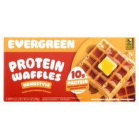 Evergreen Homestyle Protein Waffles, 4 count, 8.7 oz