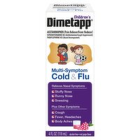 Dimetapp Children's Multi-Symptom Cold & Flu Red Grape Flavor Liquid, 4 fl oz