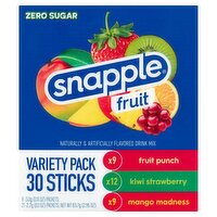 Snapple On The Go Fruits Drink Mix Packets Variety Pack, 30 count, 2.95 oz