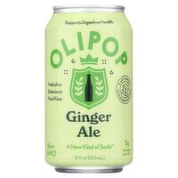 Olipop Ginger Ale Soda, 12 fl oz, 12 Fluid ounce