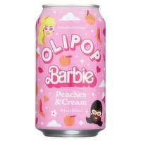 Olipop Barbie Peaches & Cream Soda, 12 fl oz