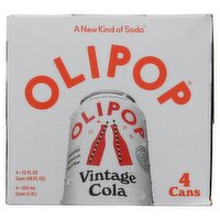 Olipop Vintage Cola Soda, 12 fl oz, 4 count